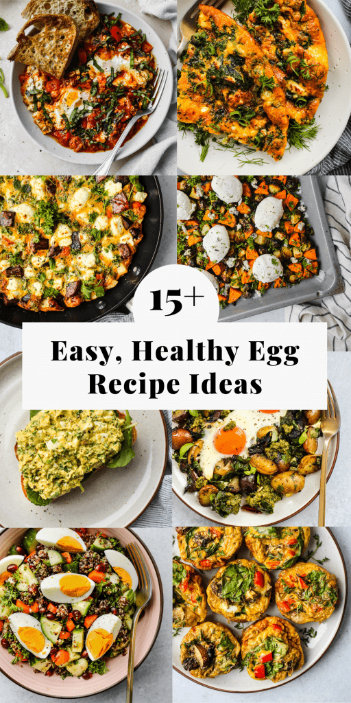 pinterest graphic for an easy, healthy egg recipe roundup