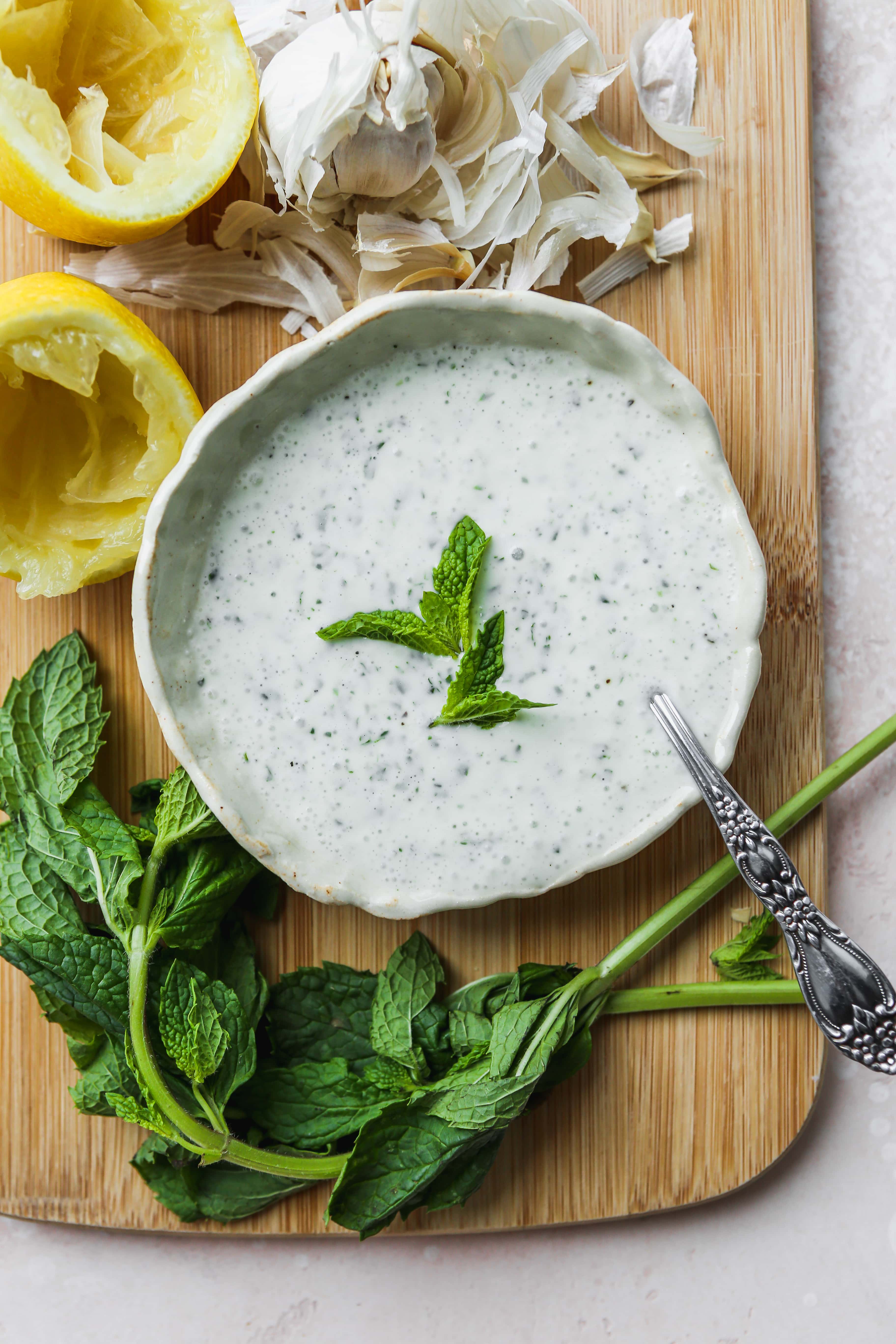 Mint Yogurt Sauce With Lemon &amp; Garlic | Walder Wellness, Dietitian (RD)