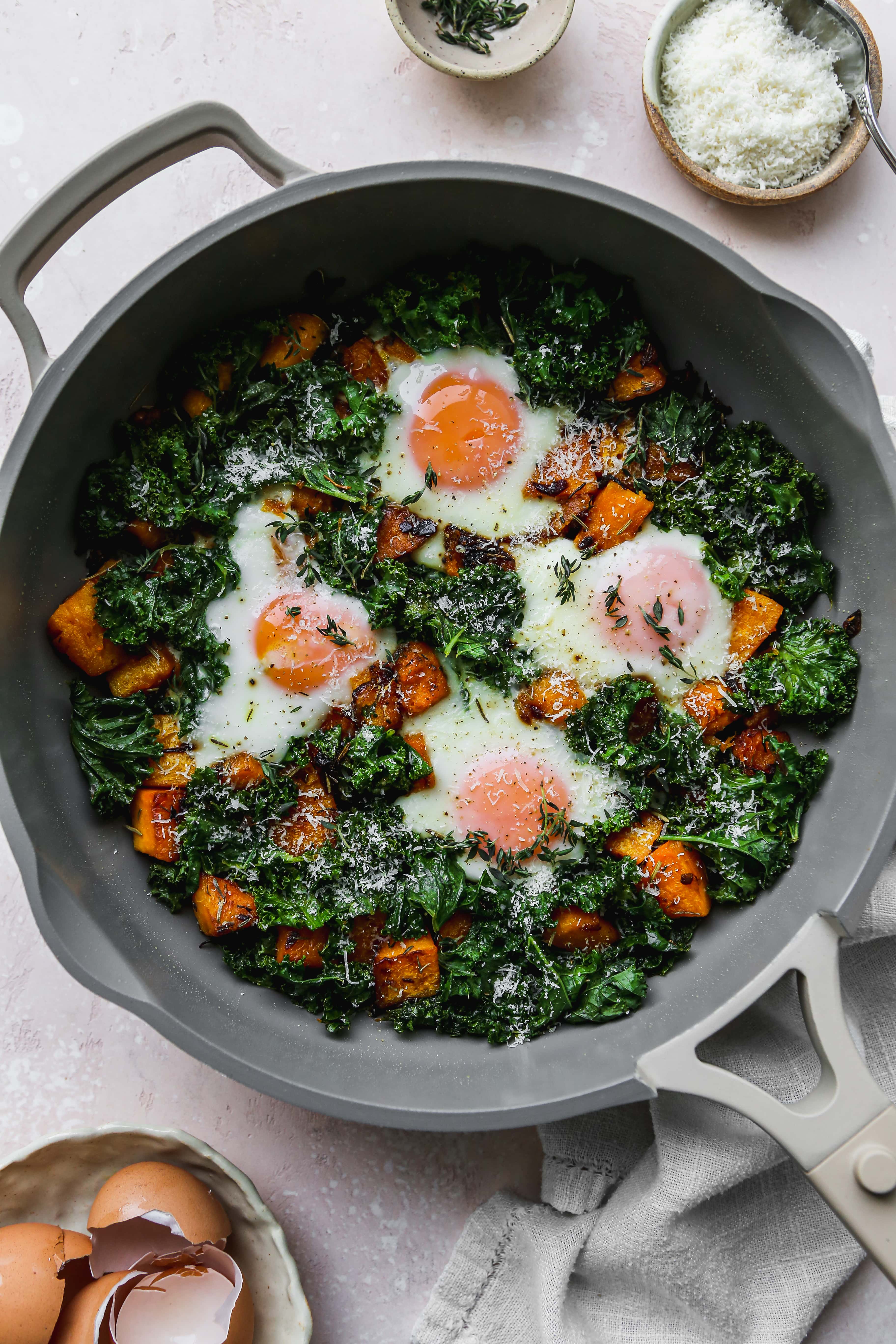 Kale Butternut Squash Breakfast Hash (Vegetarian) | Walder Wellness, RD