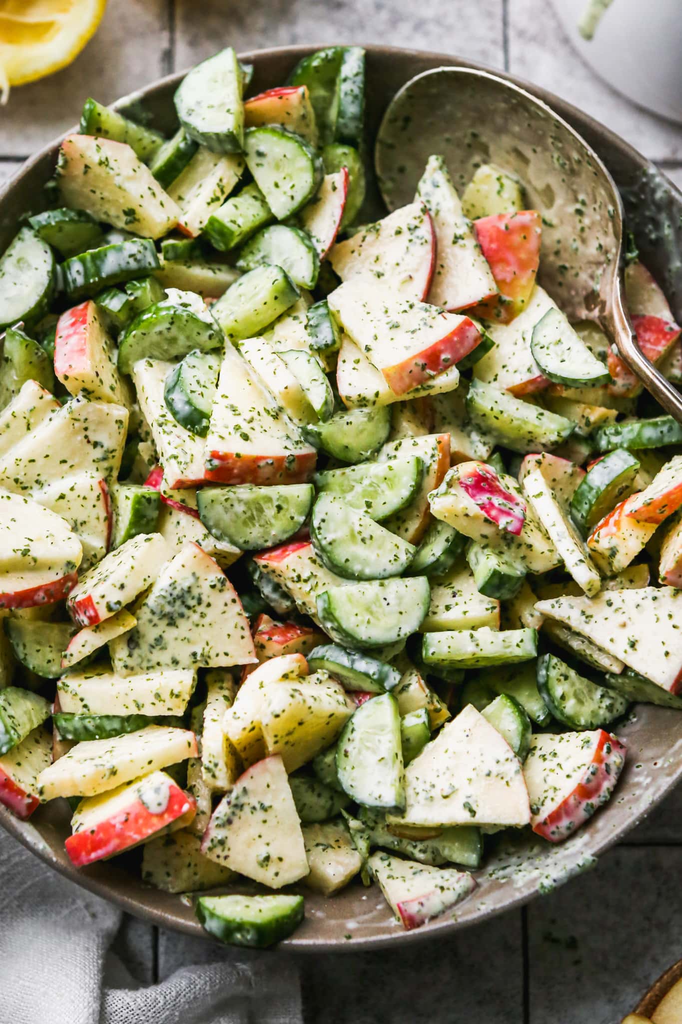 Image result for Apple Cucumber Salad With Mint Yogurt Dressing | Walder Wellness, RD