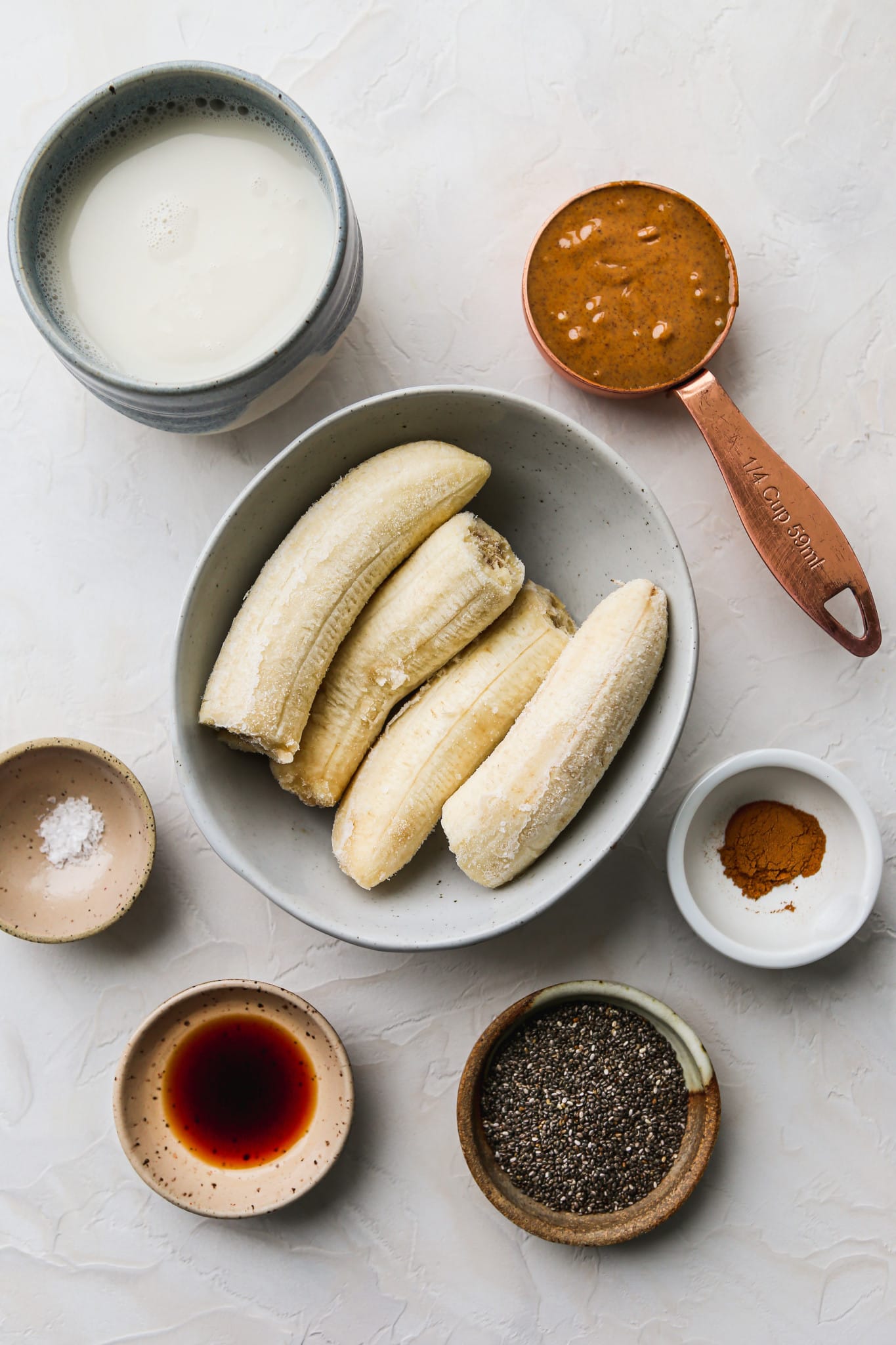Photo inspiration: Visual Reference: Salted Banana Almond Butter Smoothie