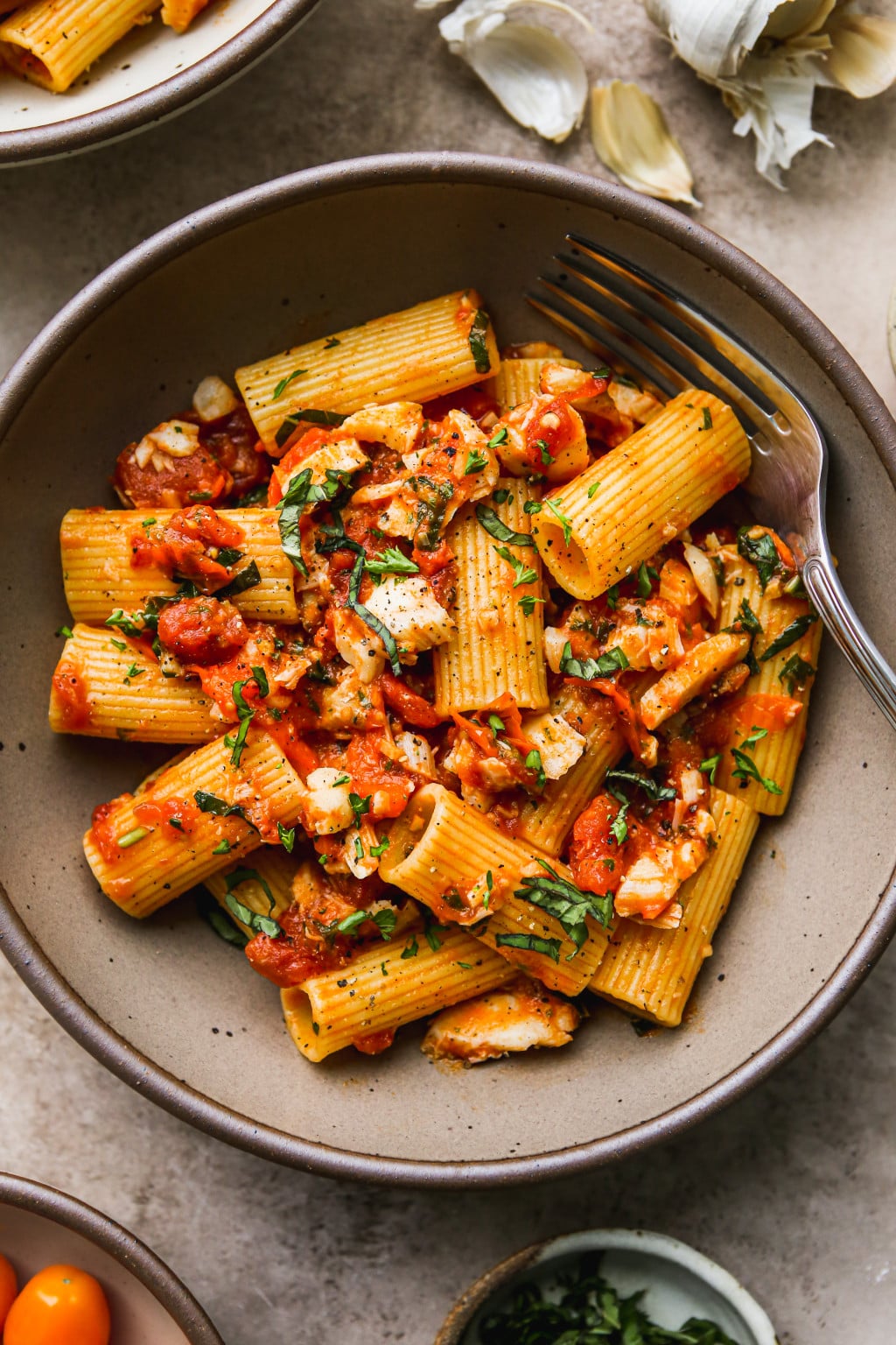 Tomato Cod Pasta (Simple & Healthy!) | Walder Wellness, RD (Dietitian)